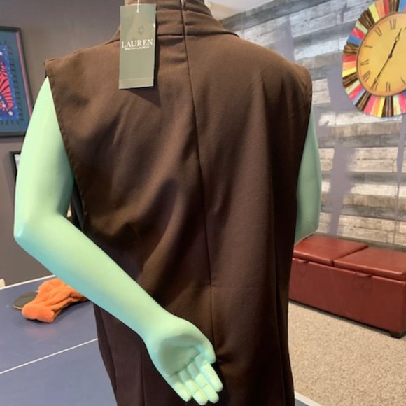 Ralph Lauren Layering Vest XL Chocolate Brown - Picture 6 of 8